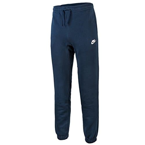 Image of Nike Men Sport/Jogging-hose Lang Club Pants Trousers, Obsidian/White, M