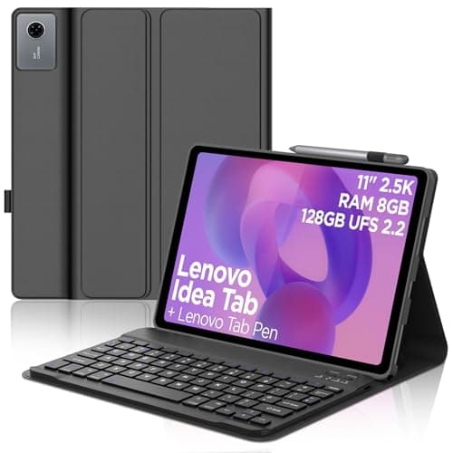 Image of FOGARI Keyboard Case for Lenovo Idea Tab 11" 2025, Detachable Bluetooth Wireless UK Layout Keyboard for Lenovo Idea Tab 11 Inch TB-336ZU/TB-336FU, Black