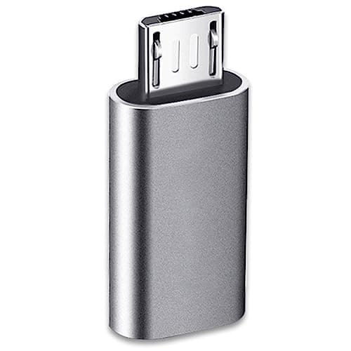 Image of USB C to Micro USB Adapter, Type C Female to Micro USB Male Adapter Compatible with Samsung Galaxy S7/S6/S5/S4/S3, Note 5/4/3, Android Phones, Tablets and Other microUSB Devices (Grey)