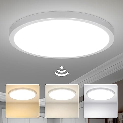 Image of Yafido 30CM LED Indoor Ceiling Light with Motion Sensor, 28W Round Porch Lights, IP56 Waterproof, Hallway Roof Stairway, 3000K 4000K 6500K, 240V