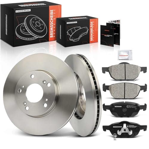 Image of Frankberg Brake Kit incl. 2x Brake Disc + 4x Brake Pad Front Compatible with Civic IX FK Civic X Hatchback FC FK Civic X Saloon FC Replace# 45022TGNG00