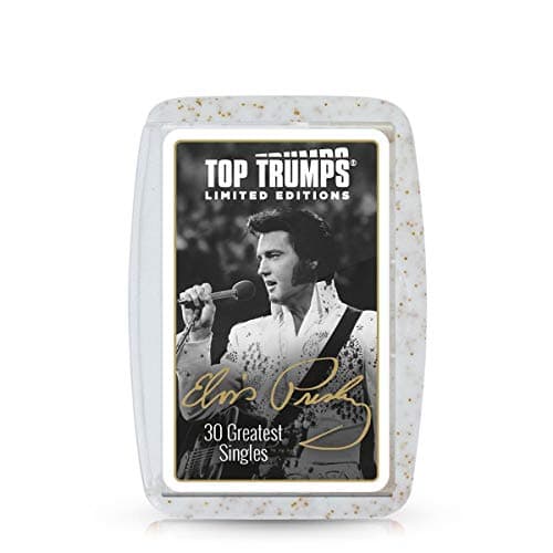 Image of Top Trumps Elvis Presley Limited Edition Card Game, play with the King of Rock and Roll’s 30 greatest songs including Teddy Bear, Don’t be Cruel and Suspicious Minds, for aged 6 plus