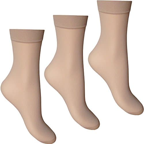 Image of Ladies Comfort Top 15 Denier Anklet Socks (6 Pair -Bamboo)