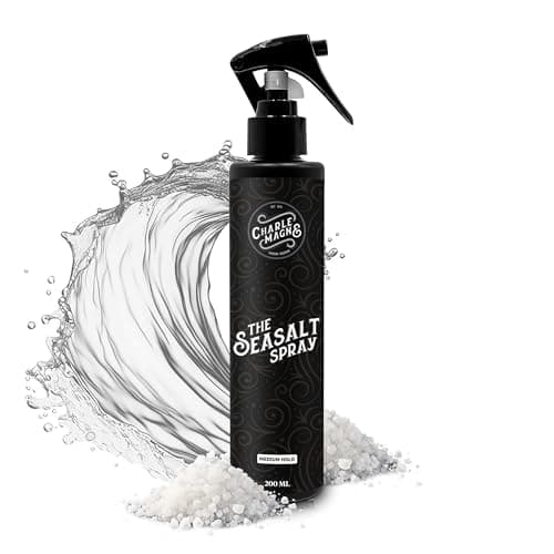 Image of Charlemagne Sea Salt Spray for Men - Salt Water Texture Spray for Hair Volume & Beach Wave Curls with Heat Protection - Matte Finish, Made in Germany (200 ml (Pack of 1), Medium Hold)