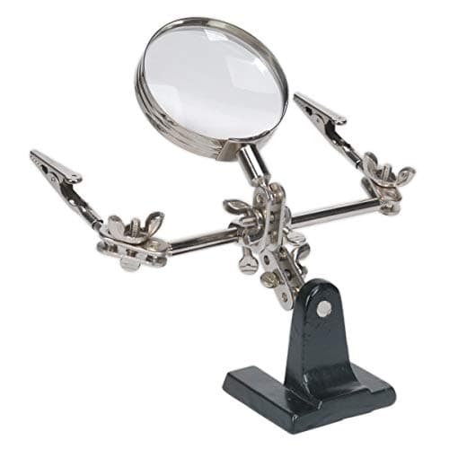 Image of Sealey Sd150 Mini Robot Soldering Stand with Magnifier
