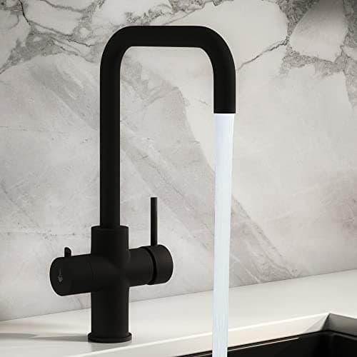 Image of 4 in 1 Instant Boiling Water Tap, Filtered Boiling & Cold Water Kitchen Tap, 2.4L Boiler Unit and Filter Set | Instant hot Drink 4 in 1 Tap (Matt Black)