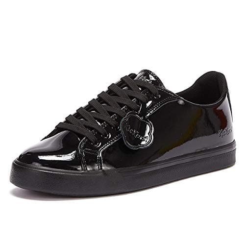 Image of Kickers Women's Tovni Lacer Low-Top Trainer | Casual Shoe, Black, 6 UK