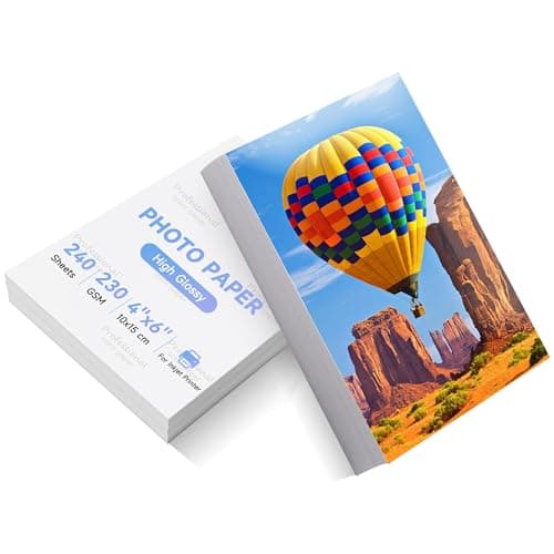 Image of Liyerfer 240 Sheets Photo Paper 4x6 '', 230gsm Photo Paper Glossy, A6 Photo Printer Paper for Canon Hp Epson Inkjet Printer, 10 x 15 cm