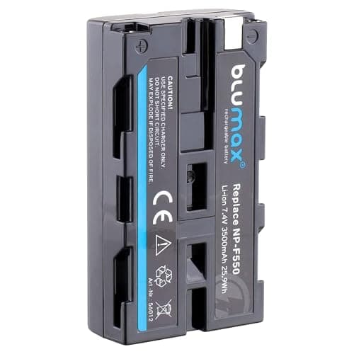 Image of Blumax Battery compatible with (Blackmagic NP-F570) Sony NP-F550 NP-F530 | 3500 mAh - LG cells - also for flashes, video lights, field monitors