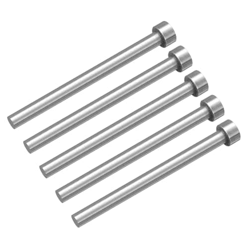 Image of sourcing map 5Pcs Straight Ejector Pins, 6.5mm (0.26") Dia. SKD61 Round Tip Punch 100mm (4") Long for Mechanical Maintenance