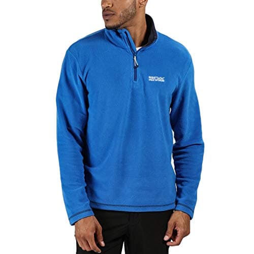 Image of Regatta Mens Thompson Fleece Anti-Pill Midlayer Top Oxford Blue/Navy