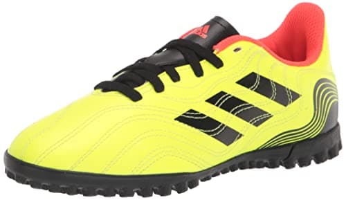 Image of adidas Copa Sense.4 Turf Soccer Shoe, Team Solar Yellow/Black/Solar Red, 11 US Unisex Little Kid