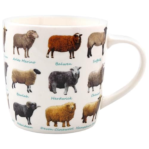 Image of THE Leonardo Collection Sheep Mug, Tea and Coffee Mugs for Hot Drinks | Fine China Printed Mugs for Kitchen & Home | Reusable Ceramic Cups for Every Occasion | Birthday Gifts for Women & Men