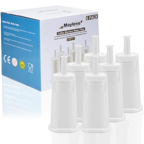 Image of 6Pack Water Filters for Sage Coffee Machine Models SES 990/980/500/878/875/880/920/810, Appliances BES008 Softener for Sage Barista Express and Barista Pro