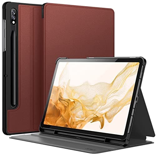 Image of JETech Case for Samsung Galaxy Tab S8 2022/S7 2020 11-Inch with S Pen Holder, Slim Folio Stand Protective Tablet Cover, Multi-Angle Viewing (Wine)