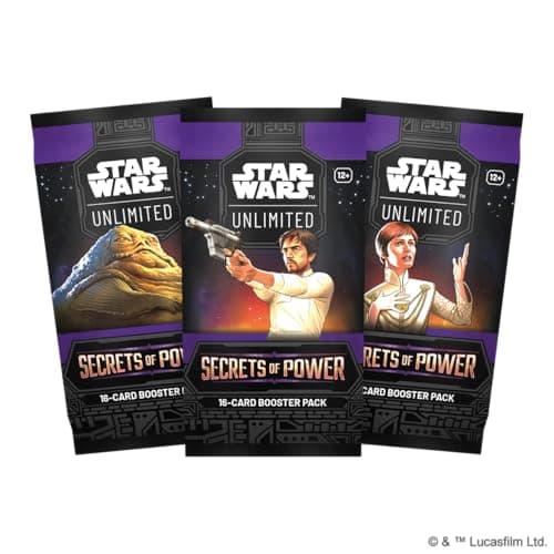 Image of Asmodee Star Wars: Unlimited TCG Secrets of Power BOOSTER PACK - 16 Cards with Rare, Foil & Leader Cards, Ages 12+, 2+ Players, 20 Minute Playtime