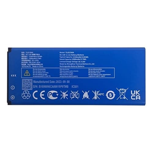 Image of MUKUZI Battery Compatible with Al-Catel One Touch Pixi 4 4.0, OT-4034, OT-4034D, OT-4034X Mobile Phone Smartphone (Replacement for TLi015M1, TLi015M7, TLi015MA)