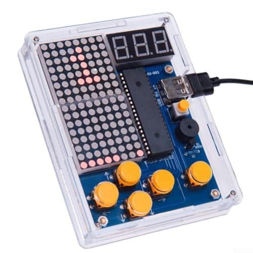 Image of Retro Game Console DIY Kit, 51 Microcontroller Soldering Project with Pixel Display, Classic Electronics Learning Set for Adults and Teens, Includes Shell and Tools for(A)