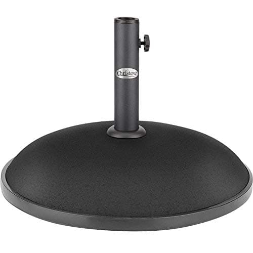 Image of CHRISTOW Garden Parasol Base 25kg, Round Patio Umbrella Weight, Outdoor Sun Shade Canopy Stand Holder, Heavy Duty Compound Concrete