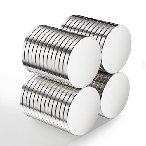 Image of WISYOK 50pcs Mini Magnets 10 x 2 mm, Small Strong Neodymium Magnets, Round Magnet for Whiteboard, Fridge Magnet