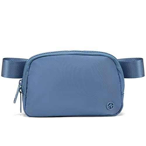 Image of Pander Double Zipper Fanny Pack Nylon Everywhere Belt Bag, Fashion Waist Packs for Women with Adjustable Strap, 1L. (Indigo Blue)