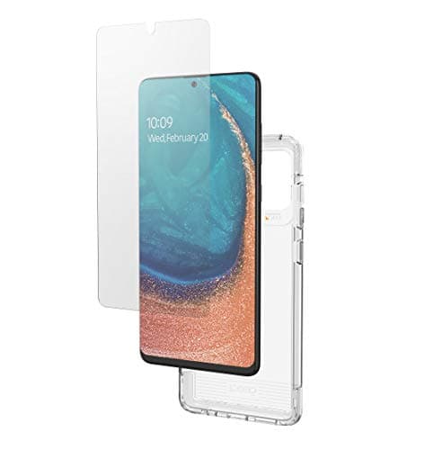 Image of ZAGG Gear4 Wembley D30 Protective Case + InvisibleShield Glass+ Bundle for Samsung Galaxy A71, Smudgeproof, Shockproof, Slim, Wireless Charging, (Clear)