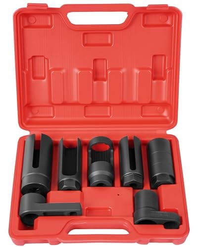 Image of DAYUAN 7Pcs Oxygen Sensor Remover Set, 3/8 inch & 1/2 inch Drive Oil Pressure Sending Unit Removal Kit O2 Sensor Socket Set