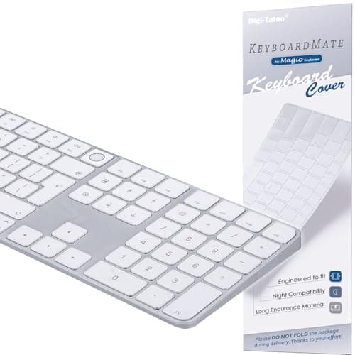 Image of Digi-Tatoo Keyboard Cover for 2024 M4 iMac Magic Keyboard (Model A3119, Touch ID, with Numeric Key) - Ultra Thin, Protective and Clear Keyboard Cover Protector Skin. UK/European layout
