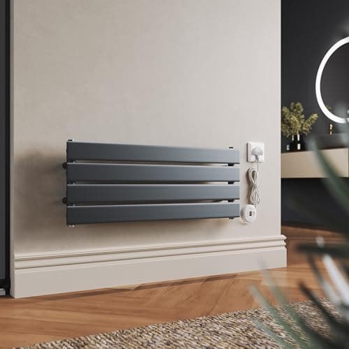 Image of ELEGANT 400W Smart Electric Radiator Heater with WiFi Control, Energy-Efficient Wall-Mounted Panel Heater for Home & Office, Dual Install Horizontally or Vertically, Anthracite, 300x800mm