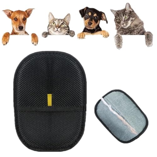Image of 1PCS Pet Grooming Gloves,Dog Washing Gloves, Cat Grooming Glove,Static Removal Gloves Pet Hair Reusable Pet Hair Remover Gloves,Versatile Grooming Gloves for Grooming, Deshedding, Washing (one black)