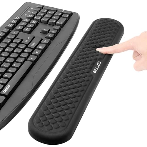 Image of ELZO Wrist Rest for Keyboard, Soft Memory Foam Wrist Support Pad, Non-Slip & Ergonomic, Relieves Wrist Pain, Black