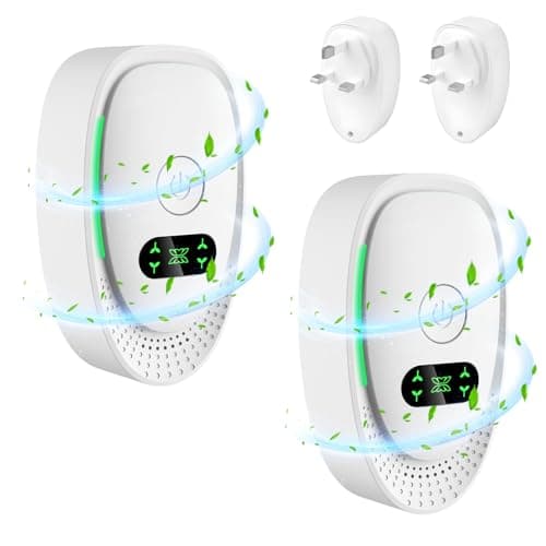 Image of Air Purifier for Bedroom Smokers, 2-Pack Plug-In Negative Ion Air Purifier, Portable Mini Ioniser for Home, Quiet Odour Remover for Pets, Toilets, Offices, Rooms