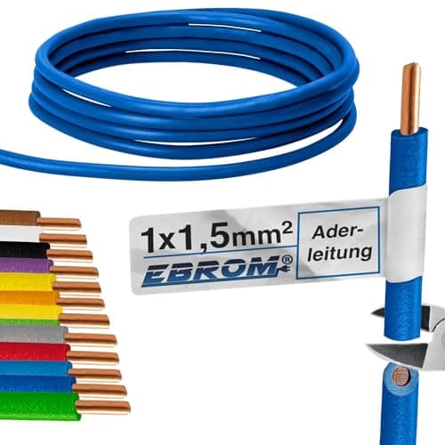 Image of 100 metres H07V-U 1.5 mm2 1x1.5 mm2 (mm2) - Rigid single-wire wire - 100 m - black - light blue - dark blue - purple - brown - red - green / yellow - green - white