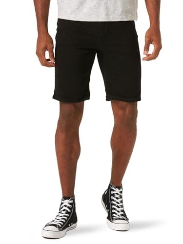 Image of Wrangler Authentics Men's Classic Relaxed Fit Five Pocket Jean Short Denim, Jet Black, 36