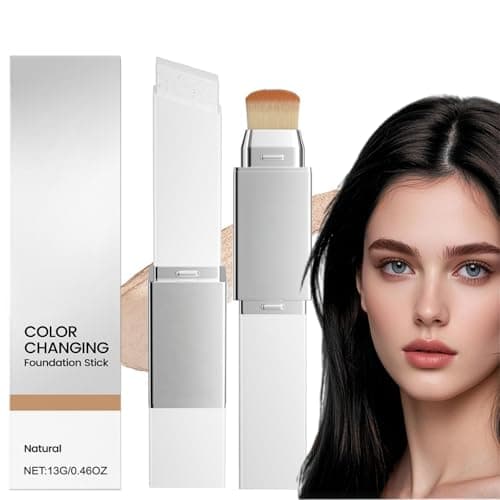 Image of 2-in-1 Colour Changing Foundation Stick & Balm Foundation, Full Coverage Cream Foundation Stick with Brush, Hydrating Concealer Stick for All Skin Types, Create Delicate & Stylish Makeup(Natural)