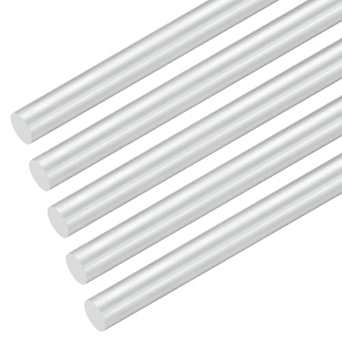 Image of M METERXITY 5-Pack Round Aluminum Rod, 12mm (1/2") Dia 300mm (12") Length 6061 Aluminum Round Rod Solid Lathe Bar Stock Metal Sticks for DIY Crafts Making/Industrial/Construction/Model