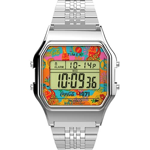 Image of Timex T80 x Coca-Cola Unity Collection 34mm Watch-Silver with Stainless Steel Strap TW2V25900YB