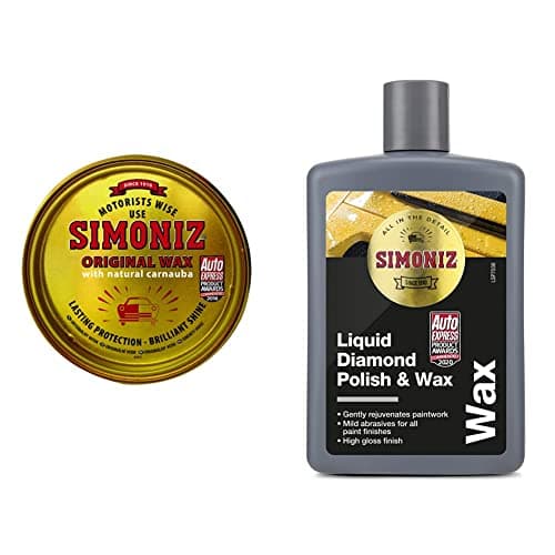Image of SIMONIZ SIM0010A Original Carnauba Wax 150g, Liquid Diamond Polish and Wax, 475ml