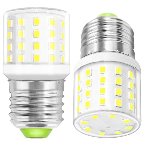 Image of ASAIHKUN E27 Screw LED Bulb Daylight White Light 60 Watts Equivalent 6W ES Bulbs E27 LED Bulb 60W Edison Bulb Small Compact for Table Lamps Bedside Lights Ceiling Light 220V Energy Efficient, 2 Pack