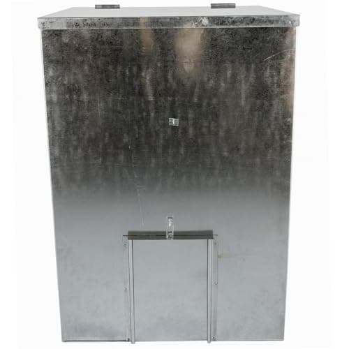 Image of Elex Galvanised Steel Metal Coal Bunker Heavy Duty Coal Fuel Storage 125KG -5 BAGS OF 25KG FUEL