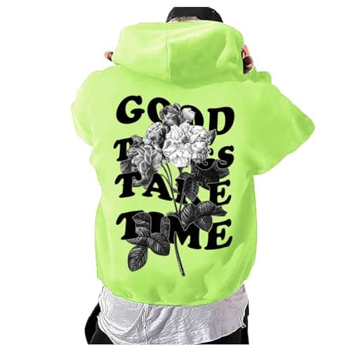 Image of Generisch Hoodie Men's Sweatshirt Print Hoodie Long Sleeve Hoodie Top Sweatshirt Men's O, Mint Green, XXL