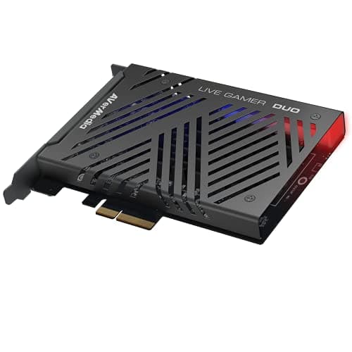 Image of AVerMedia Live Gamer Duo. Dual HDMI 1080p PCIe Video Capture Card, Stream with 4k60 HDR and FHD 240fps Pass-Through, Work with DSLR, Xbox Series x/s, PS5, Nintendo Switch, Windows 11 (GC570D)