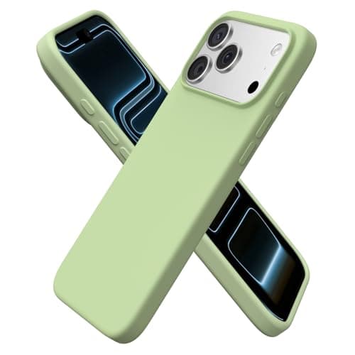 Image of ORNARTO Compatible with iPhone 17 Pro Max Case 6.9", Slim Liquid Silicone 3 Layers Full Covered Soft Gel Rubber 17 Pro Max Phone Cases Cover 6.9 inch-Matcha