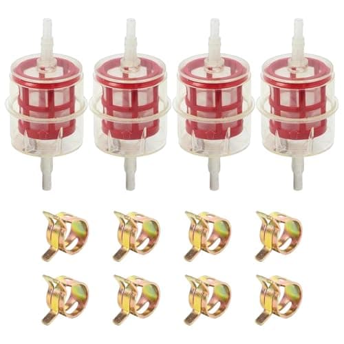 Image of 12pcs Diesel Fuel Filter Kit, Universal Inline Fuel Filters for 6mm & 8mm Pipes, Compatible with Motorcycles, Generators, Lawnmowers & Small Engines