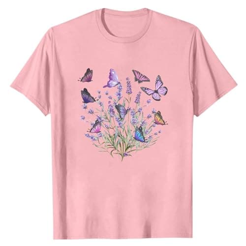 Image of Unisex Printed Crew Neck T-Shirt Casual Short Sleeve Shirt Soft Material for Everyday Wear, Light pink, M
