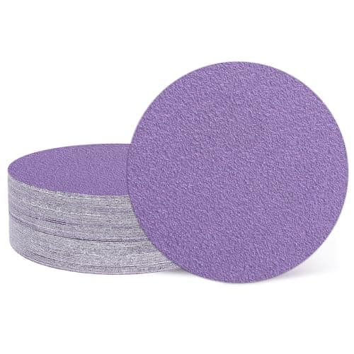 Image of sourcing map 25 Pcs 25mm (1 Inch) Sanding Disc 60 Grit Hook and Loop Sandpaper Random Orbital Sander Pads for Woodworking Automotive Metal Polishing, Purple