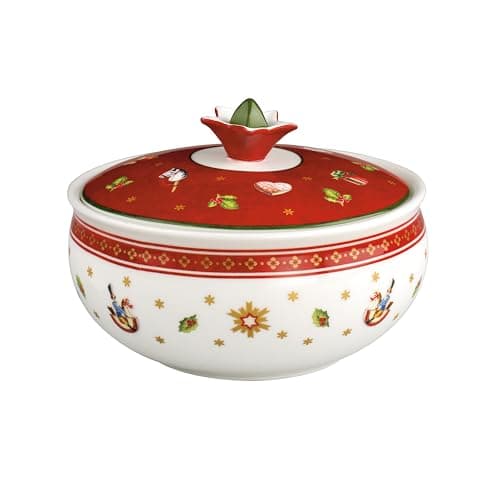 Image of Villeroy & Boch Toy's Delight Sucrier, Porcelaine Premium, Blanc/Rouge