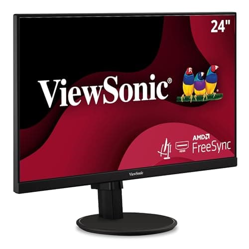 Image of ViewSonic VA2447-MHJ 24 Inch Full HD 1080p Monitor with Advanced Ergonomics, Ultra-Thin Bezel, AMD FreeSync, 100Hz, Eye Care, and HDMI, VGA Inputs for Home and Office