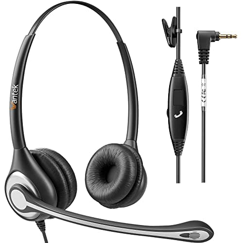 Image of Wantek Corded Telephone Headset Mono w/Noise Canceling Mic for ShoreTel Plantronics Polycom Zultys Toshiba NEC Aspire Dterm Nortel Norstar Meridian Siemens ROLM Packet8 Landline Deskphones