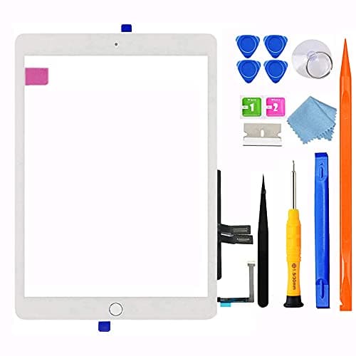 Image of JPUNG for iPad 6 (6th Gen Model A1893 A1954) Touch Glass Screen Replacement Digitizer 9.7", Only for 6th Generation (2018 Released), Full Repair Tools Kit, with Home Button[NO TouchID Chip][NO LCD]